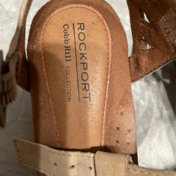 Rockport women shoes, sandal, tan leather. Size 7 - Picture 6 of 6